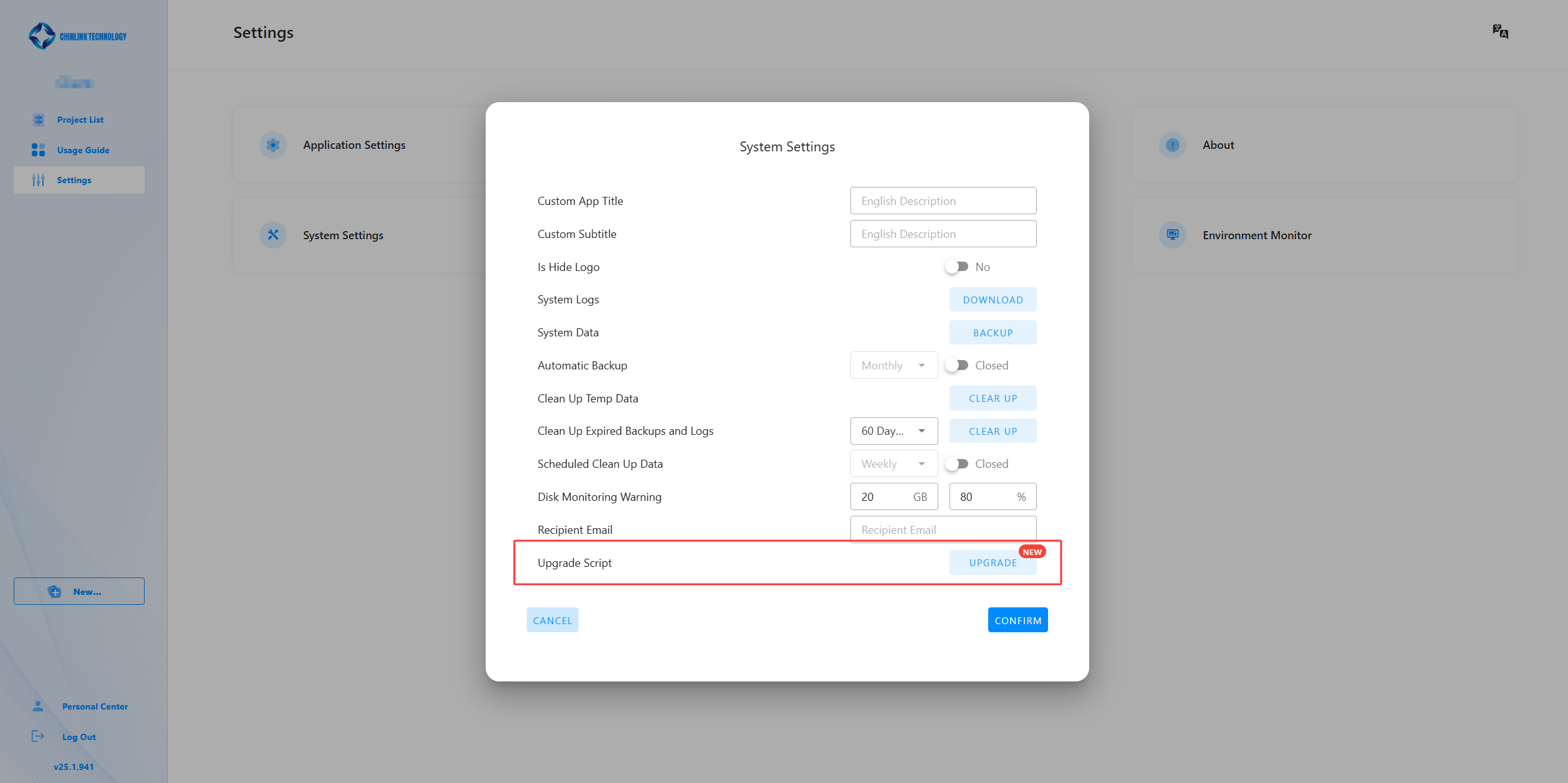 Update Configuration Files
